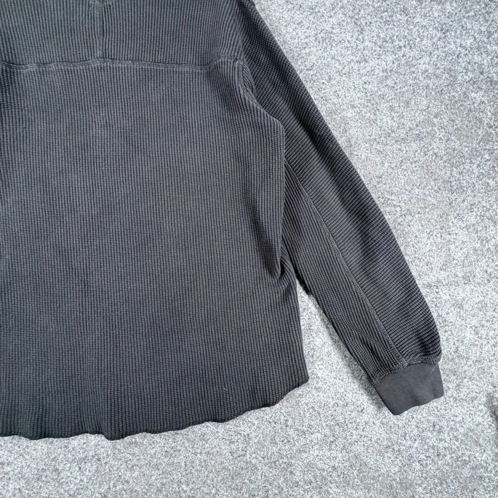 Levi's Long Sleeve Relaxed Thermal Shirt Mens Medium Black Crew Neck Pullover
